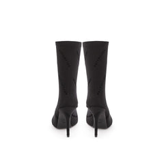 Balenciaga Elegant Black Spandex Statement Boots