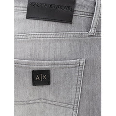 Armani Exchange Sleek Gray Cotton Denim Essentials