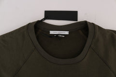 Daniele Alessandrini Stunning Green Crewneck Cotton Sweater