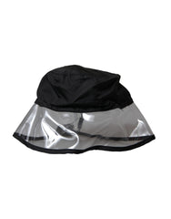 Dolce & Gabbana Black Polyester Plastic Bucket Hat Men