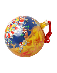 Dolce & Gabbana Gold Tone Carretto Print Round Ornament Christmas Ball