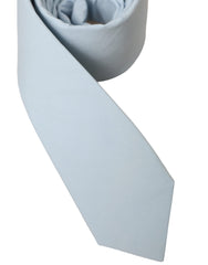 Dolce & Gabbana Light Blue Cotton Adjustable Tie Men