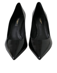 Dolce & Gabbana Black Patent Leather Heels Pumps Shoes