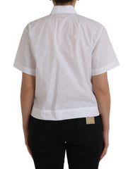 Dolce & Gabbana White Collared Short Sleeve Polo Shirt Top