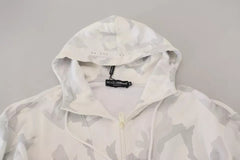 Dolce & Gabbana White Camouflage Hooded Sweatshirt Sweater