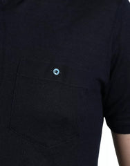 Dolce & Gabbana Polo Navy Blue Collared Silk Men T-shirt