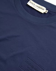 Dolce & Gabbana Royal Blue Round Neck Short Sleeve T-shirt