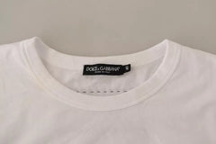 Dolce & Gabbana White L'AMORE Cotton Sleeveless Tank Top T-shirt