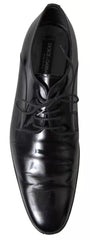 Dolce & Gabbana Black Polished Leather Formal Dress Shoes