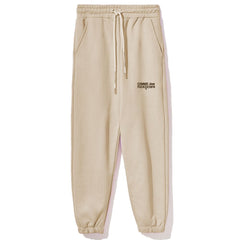 Comme Des Fuckdown Beige Cotton Women Sweatpant
