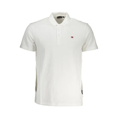 Napapijri White Cotton Men Polo Shirt