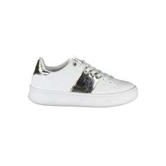 U.S. POLO ASSN. White Polyethylene Women Sneaker