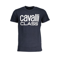 Cavalli Class Blue Cotton T-Shirt