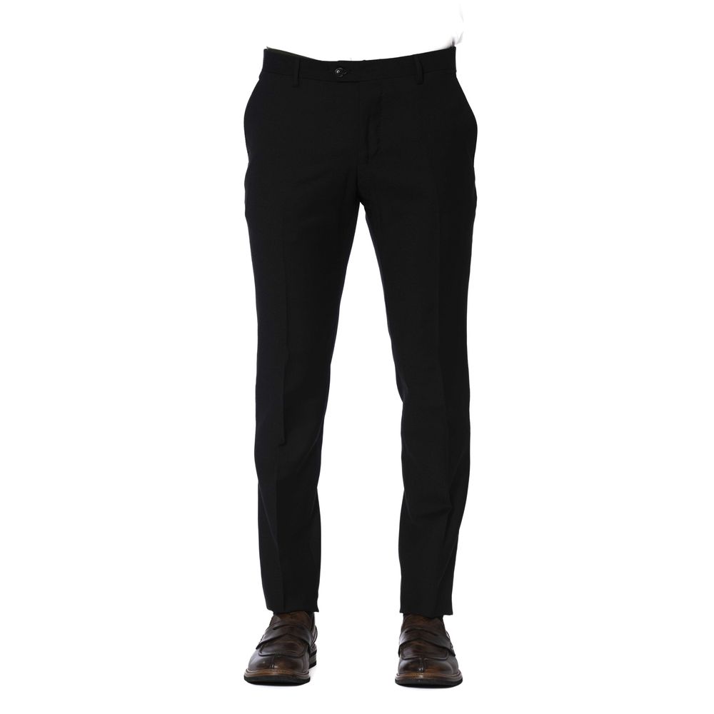 Trussardi Black Wool Men Trouser