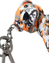 Dolce & Gabbana Multicolor Camouflage Animal Silhouette Keychain Keyring