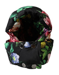 Dolce & Gabbana Black Floral Print Whole Head Wrap Hat