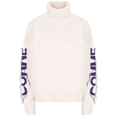 Comme Des Fuckdown Beige Acrylic Sweater