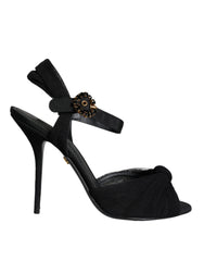 Dolce & Gabbana Black KEIRA Heels Ankle Strap Sandals Shoes