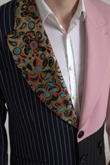 Dolce & Gabbana Multicolor Patchwork Single Breasted Blazer