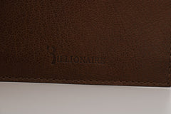 Billionaire Italian Couture Elegant Leather Men's Wallet in Brown