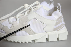 Dolce & Gabbana White Mesh Sorrento Trekking Sneakers Shoes