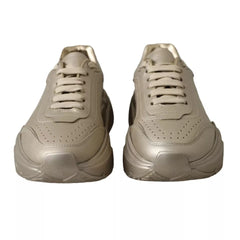 Dolce & Gabbana Gold Leather Daymaster Low Top Sneakers Shoes