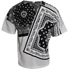 Dolce & Gabbana White Bandana Print Cotton Short Sleeves T-shirt