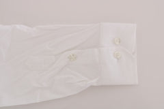 Moschino White Cotton Stretch Slim Fit Dress Shirt