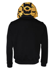 Versace Black Medusa Print Cotton Full Zip HoodieSweatshirt Sweater