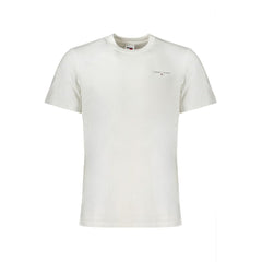 Tommy Hilfiger White Cotton Men T-Shirt