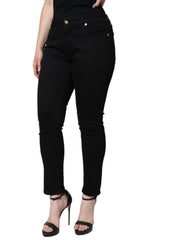 Dolce & Gabbana Black Cotton Stretch Skinny Denim Jeans