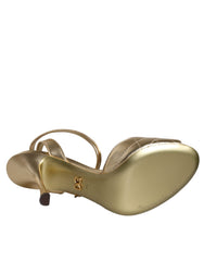 Dolce & Gabbana Gold Devotion Embellished Keira Sandals Shoes