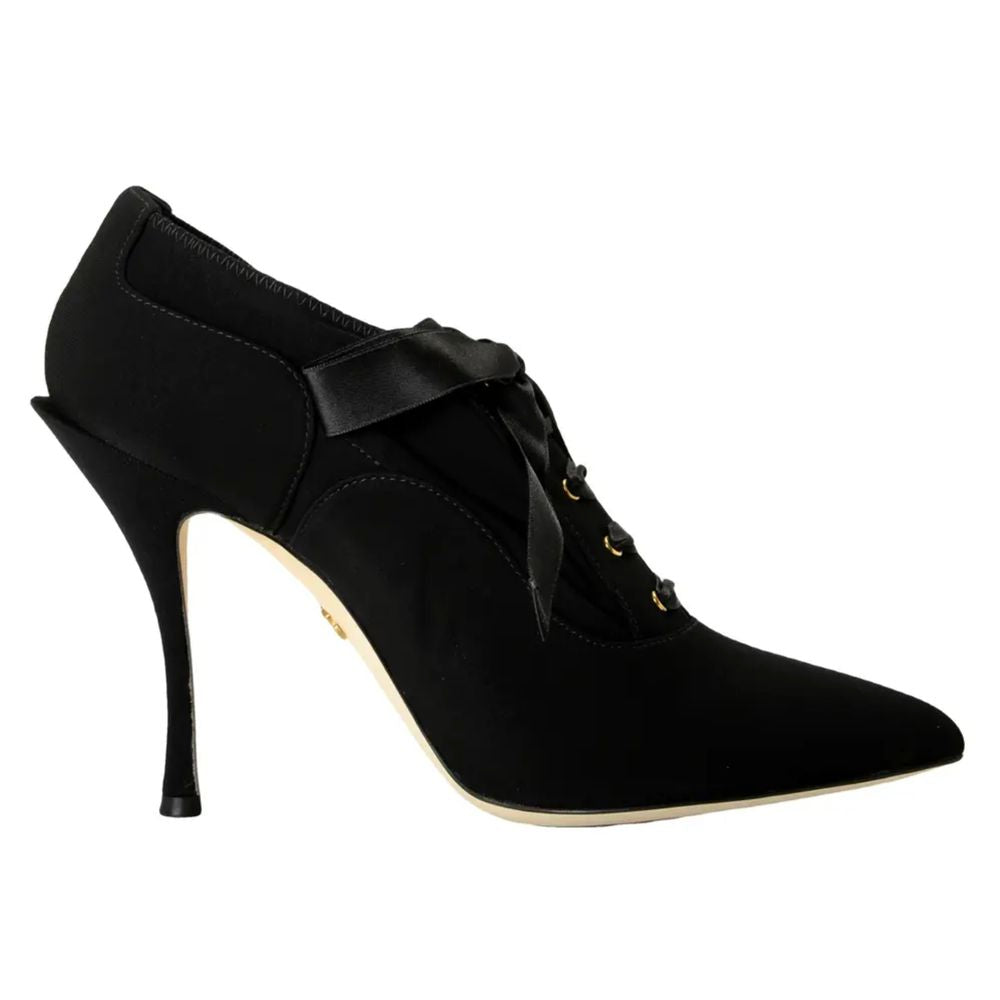 Dolce & Gabbana Black Viscose Pump