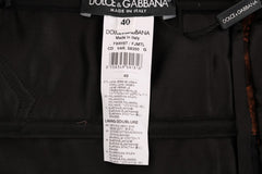 Dolce & Gabbana Chic Brown Mini Wool Blend Dress