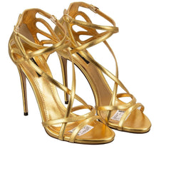 Dolce & Gabbana Yellow Leather Sandal