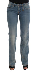 Costume National Chic Classic Fit Straight Blue Jeans