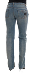 Costume National Chic Classic Fit Straight Blue Jeans