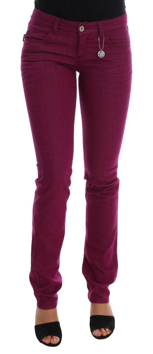 Costume National Elegant Purple Super Slim Jeans