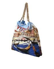 Dolce & Gabbana Multicolor Venezia Canvas Women Shopping Tote Bag