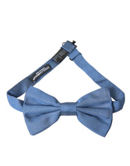 Dolce & Gabbana Blue Silk Adjustable Neck Men Bow Tie