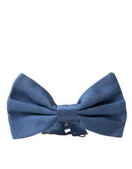 Dolce & Gabbana Blue Silk Adjustable Neck Men Bow Tie