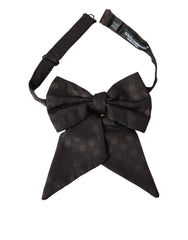 Dolce & Gabbana Brown Ribbon Silk Adjustable Neck Men Bow Tie