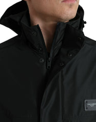 Dolce & Gabbana Sleek Black Windbreaker Jacket