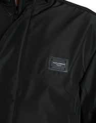 Dolce & Gabbana Sleek Black Windbreaker Jacket