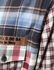 Dolce & Gabbana Multicolor Patchwork Button Down Casual Shirt