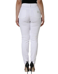 Dolce & Gabbana White Cotton Stretch AUDREY Skinny Jeans