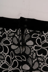 Dolce & Gabbana Elegant Lace Mini Skirt with Crystal Details