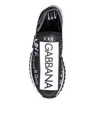 Dolce & Gabbana Black White Sorrento Low Top Sneakers Shoes