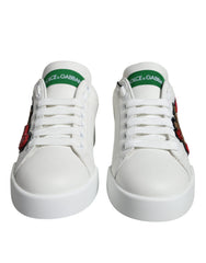 Dolce & Gabbana White Love Patch Portofino Sneakers Shoes