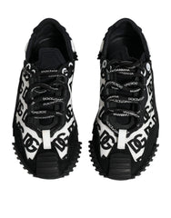 Dolce & Gabbana Black Logo Lace Up Low Top NS1 Sneakers Shoes